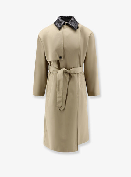 Bottega Veneta Light Cotton Trench Sahara
