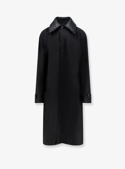 Bottega Veneta Wool And Silk Coat Double Black
