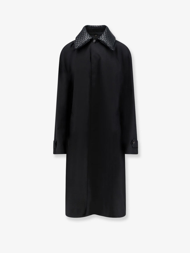 Bottega Veneta Wool And Silk Coat Double Black