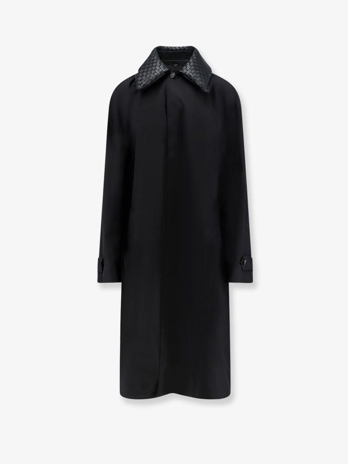 Bottega Veneta Wool And Silk Coat Double Black