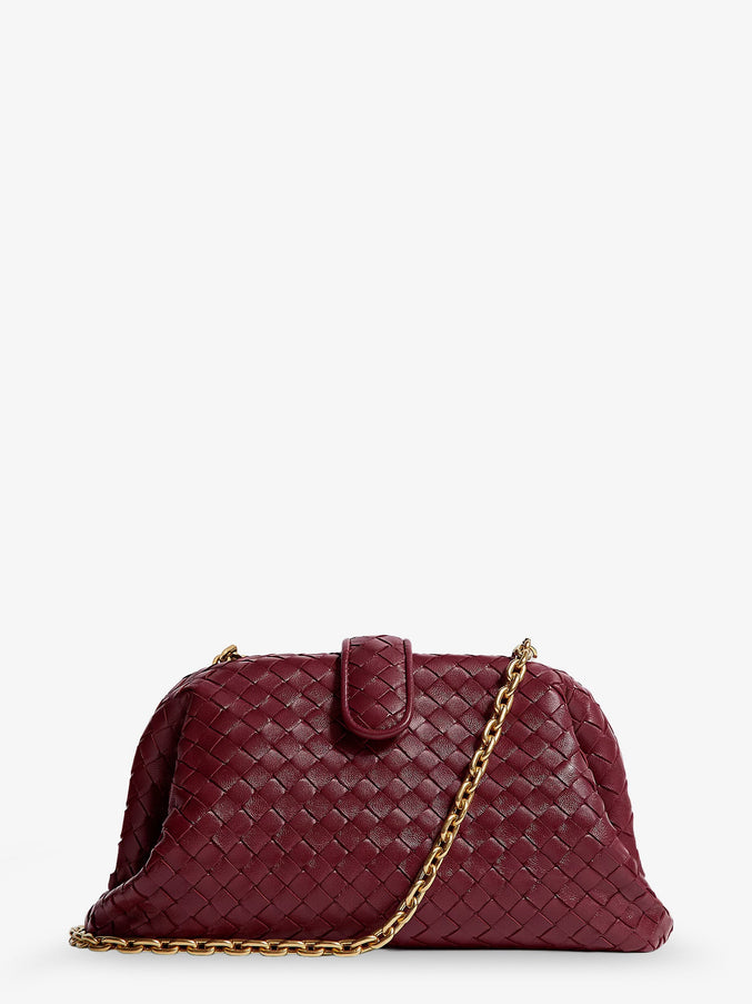 Bottega Veneta Lauren 1980 Intrecciato Leather Handbag Uni Lava Red-Brass V