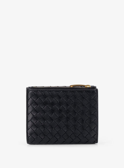 Bottega Veneta Bi-Fold Intrecciato Wallet With Zip