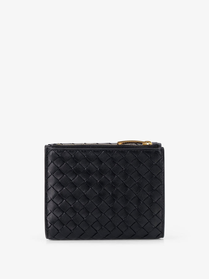 Bottega Veneta Bi-Fold Intrecciato Wallet With Zip