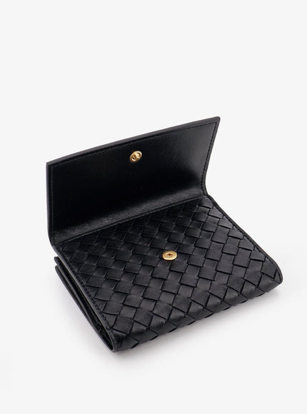 Bottega Veneta Bi-Fold Intrecciato Wallet With Zip