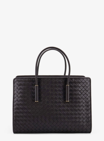 Barbara Leather Handbag With Intrecciato Motif