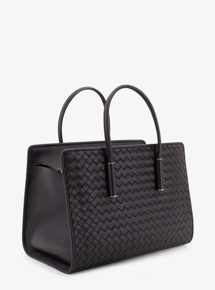 Barbara Leather Handbag With Intrecciato Motif