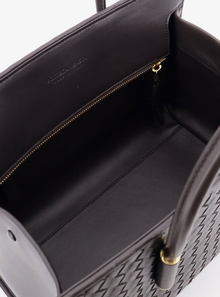 Barbara Leather Handbag With Intrecciato Motif