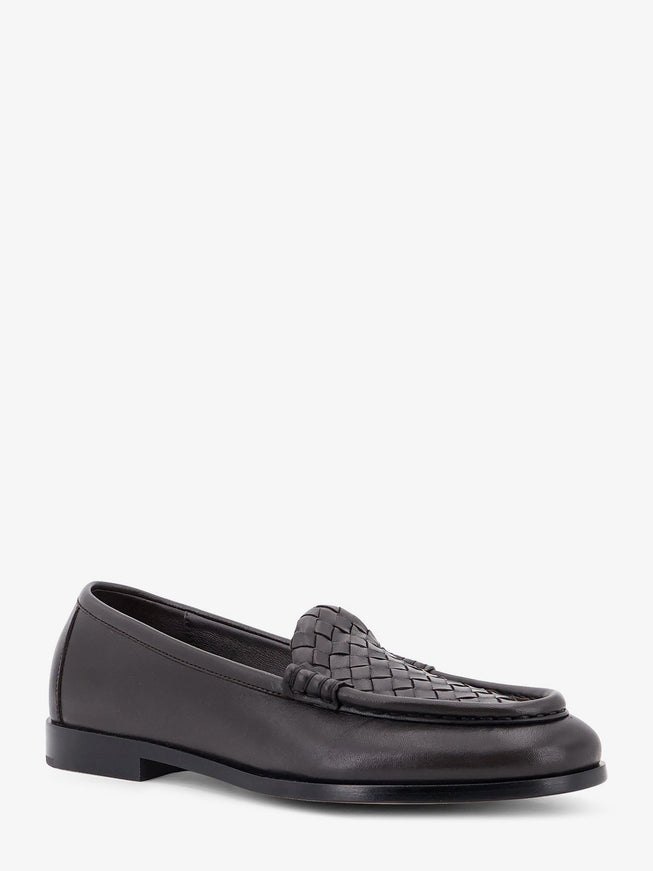 Bottega Veneta Silenzio Leather Loafers With Intrecciato Motif