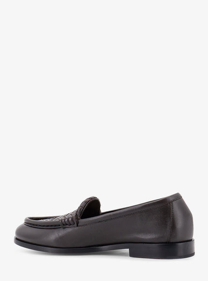 Bottega Veneta Silenzio Leather Loafers With Intrecciato Motif