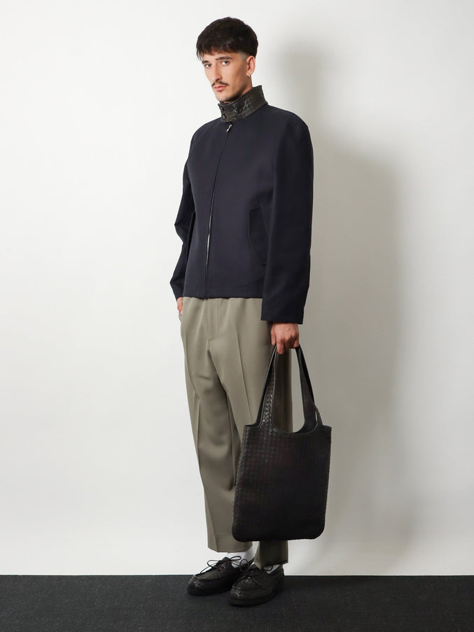 Bottega Veneta Veneto Leather Shoulder Bag With Intrecciato Motif