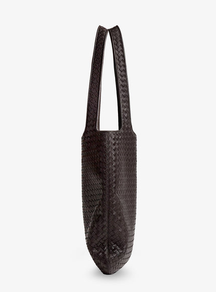 Bottega Veneta Veneto Leather Shoulder Bag With Intrecciato Motif