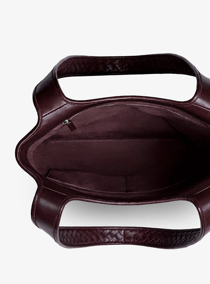 Bottega Veneta Veneto Leather Shoulder Bag With Intrecciato Motif