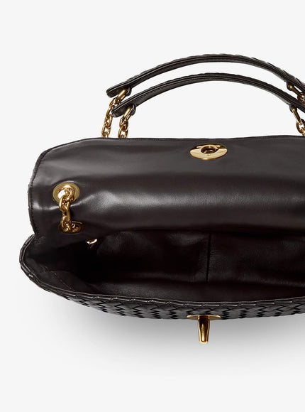 Bottega Veneta Madison Leather Shoulder Bag With Knot Detail