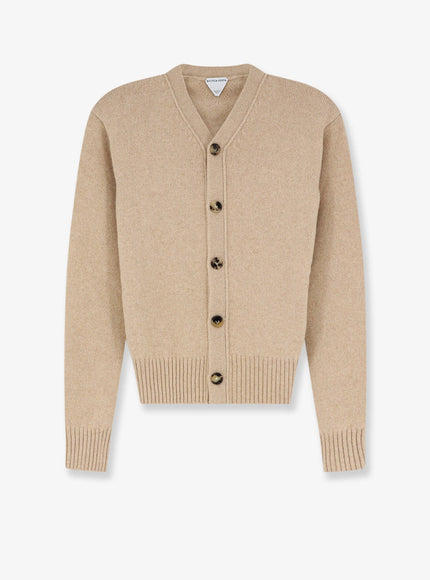 Bottega Veneta Intrecciato Cashmere Cardigan Wax