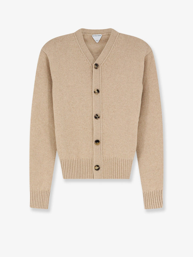 Bottega Veneta Intrecciato Cashmere Cardigan Wax