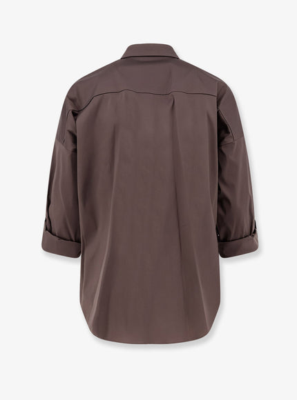 Brunello Cucinelli Cotton Blend Shirt With Shiny Trim
