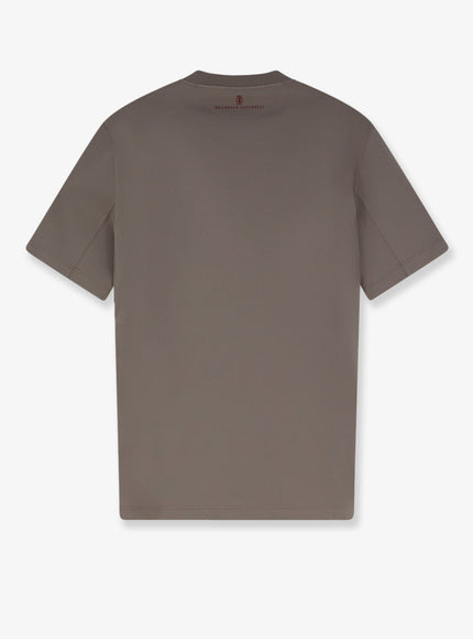 Brunello Cucinelli Cotton T-Shirt with Embroidered Quote