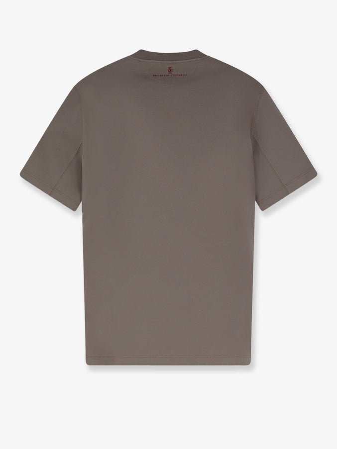 Brunello Cucinelli Cotton T-Shirt with Embroidered Quote