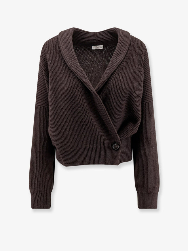 Brunello Cucinelli Cashmere Cardigan Caffè