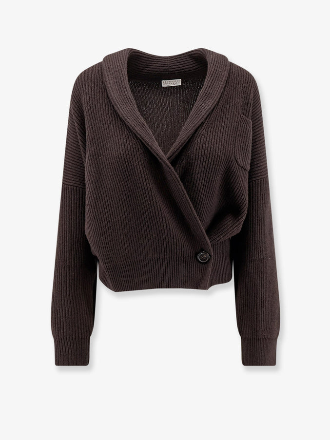 Brunello Cucinelli Cashmere Cardigan Caffè