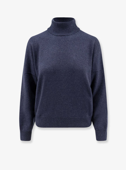 Brunello Cucinelli Cashmere Turtleneck With Monili Detail On The Back Blufreddo