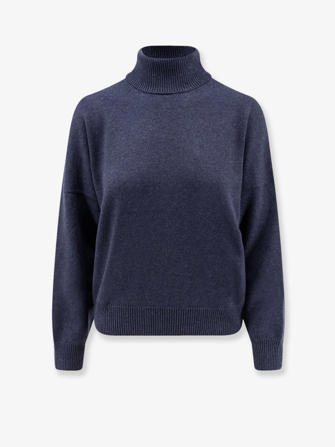 Brunello Cucinelli Cashmere Turtleneck With Monili Detail On The Back Blufreddo