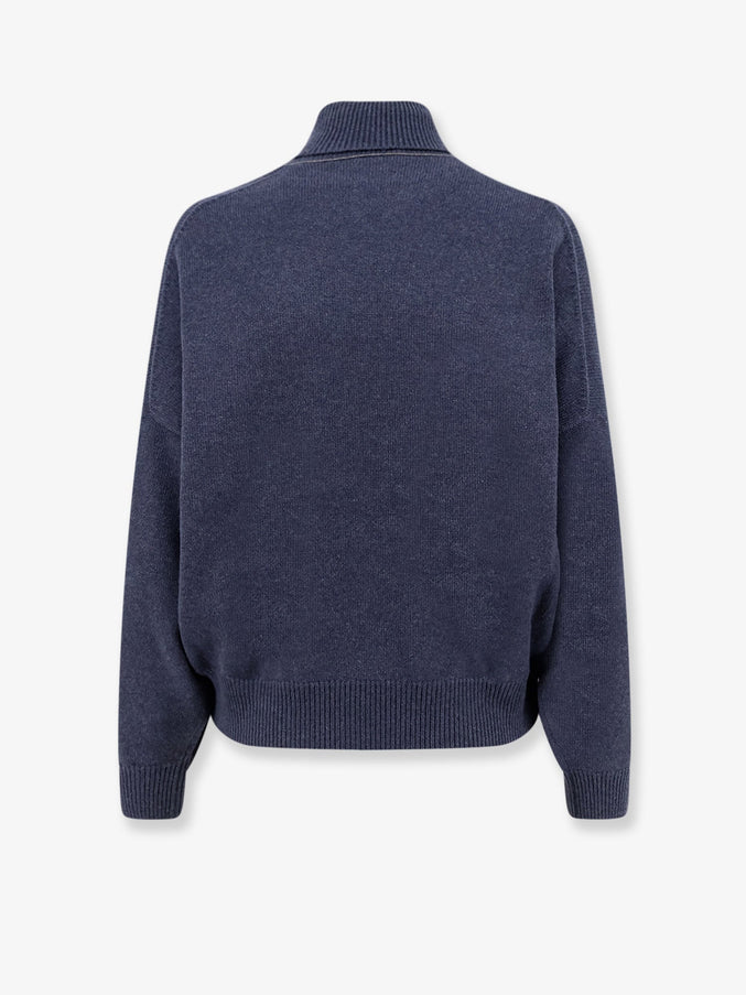 Brunello Cucinelli Cashmere Turtleneck With Monili Detail On The Back