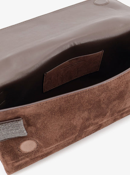 Brunello Cucinelli Essence Suede Handbag
