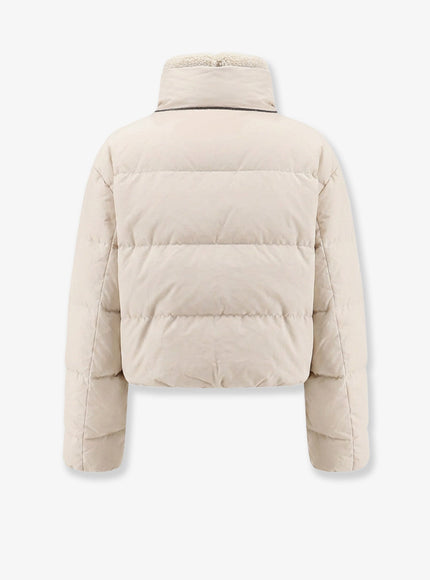Brunello Cucinelli Down Jacket with Shearling Collar
