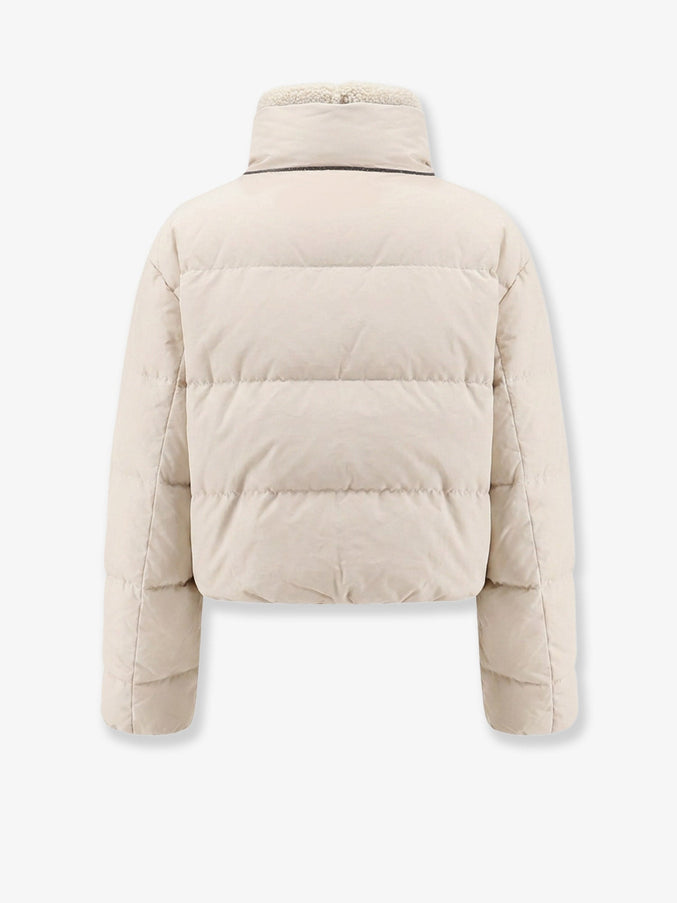 Brunello Cucinelli Down Jacket with Shearling Collar