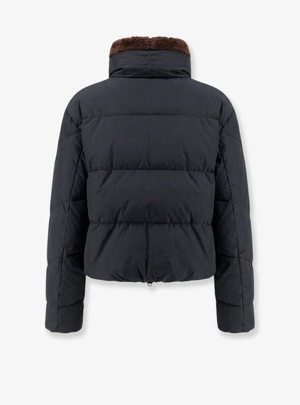 Brunello Cucinelli Down Jacket with Shearling Collar