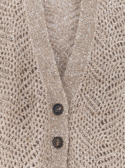 Brunello Cucinelli Mohair Blend Cardigan With Iconic Dazzling Motif