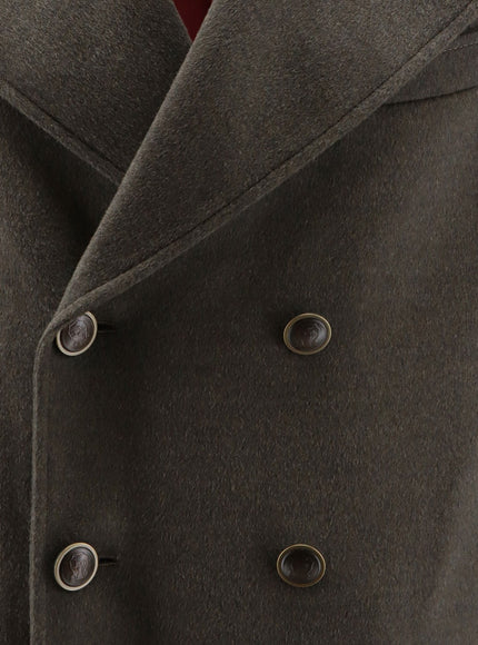 Brunello Cucinelli Double-Breasted Virgin Wool Overcoat