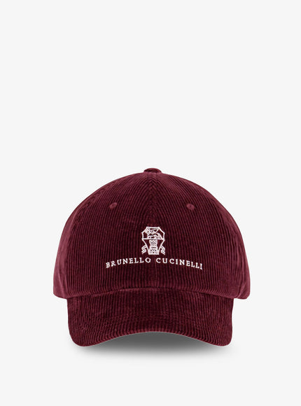 Corduroy Hat With Embroidered Logo