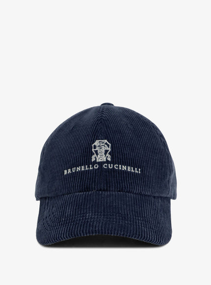 Corduroy Hat With Embroidered Logo