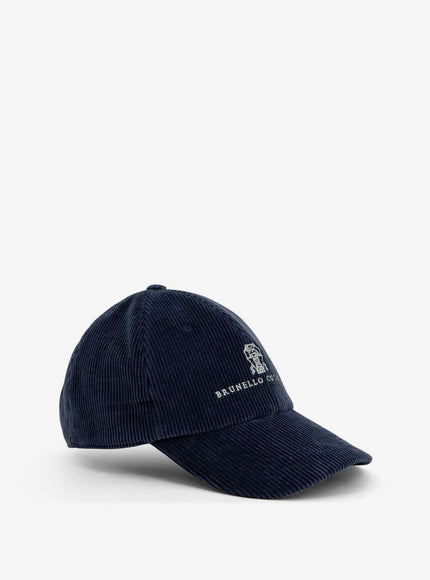 Corduroy Hat With Embroidered Logo