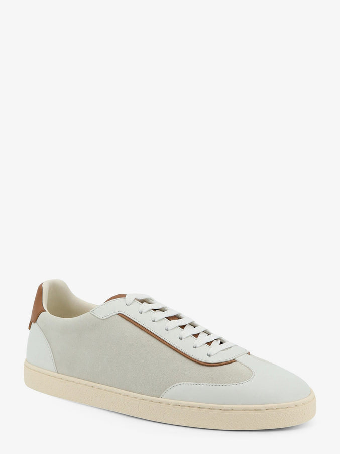 Brunello Cucinelli Low-Top Suede And Leather Sneakers