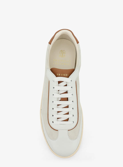 Brunello Cucinelli Low-Top Suede And Leather Sneakers