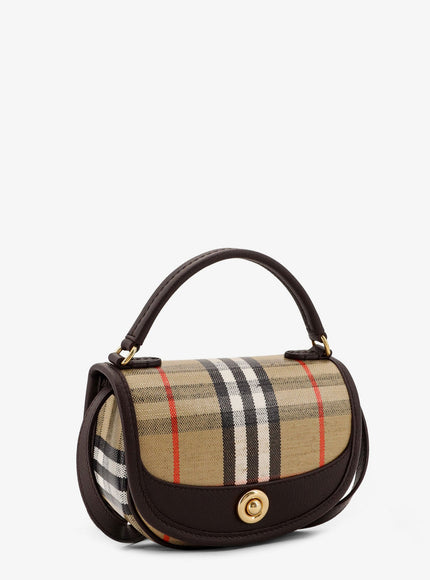 Burberry Highlands Crossbody Bag With Iconic Check Pattern
