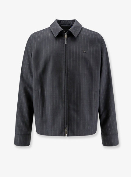 Burberry Bloomsbury Wool Jacket Iron Grey Stripe