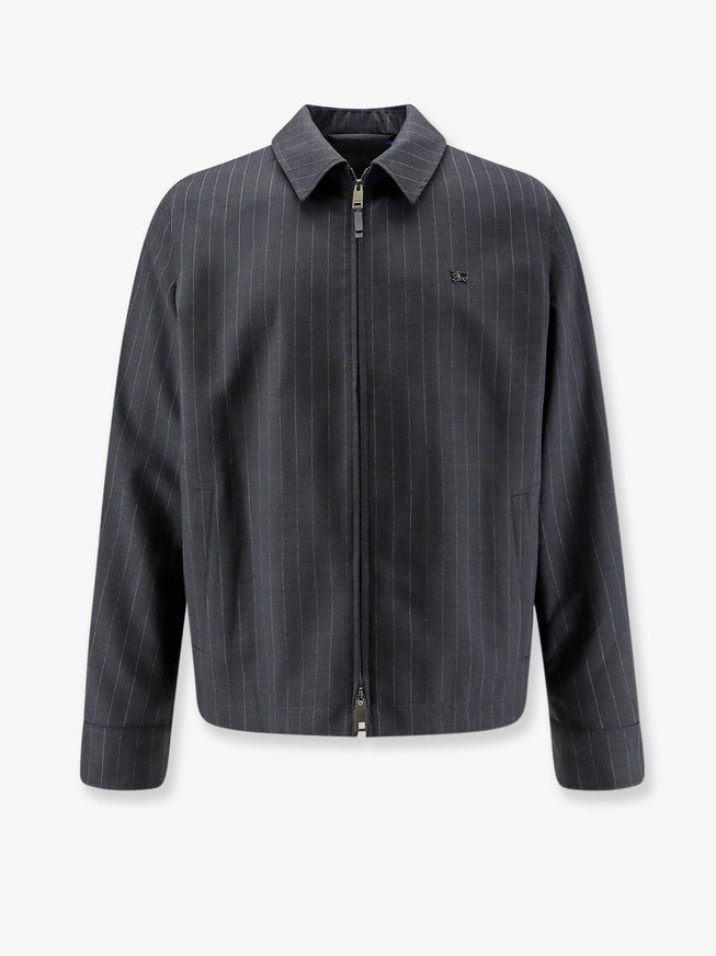 Burberry Bloomsbury Wool Jacket Iron Grey Stripe