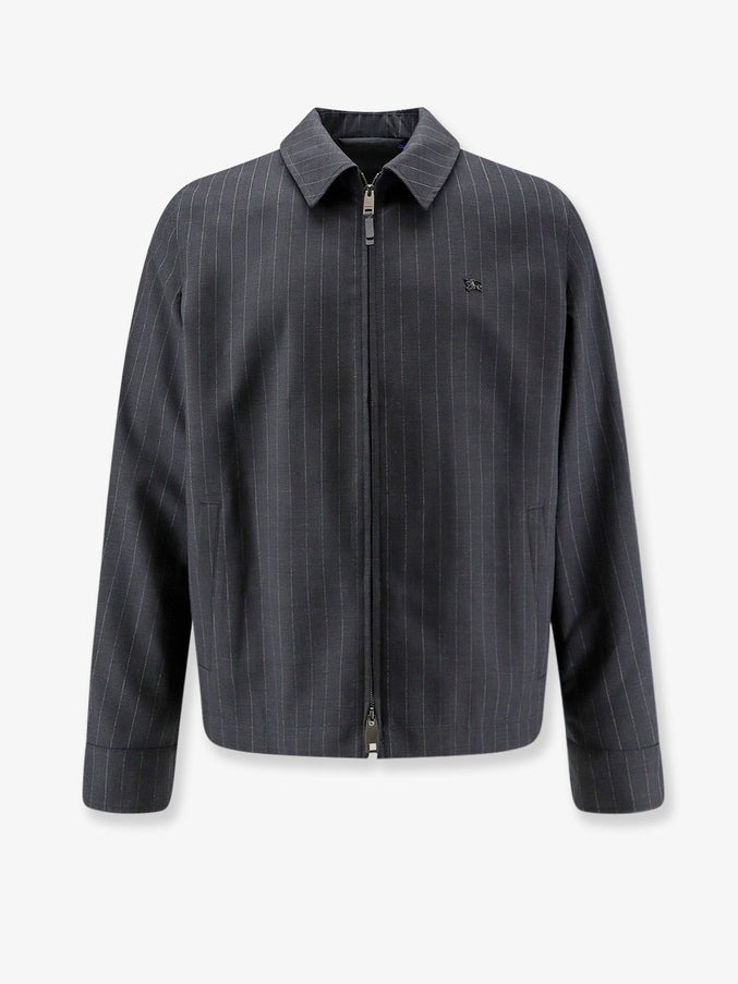 Burberry Bloomsbury Wool Jacket Iron Grey Stripe
