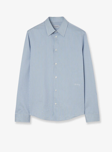 Burberry Striped Cotton Shirt 39 Sunbleached Blue