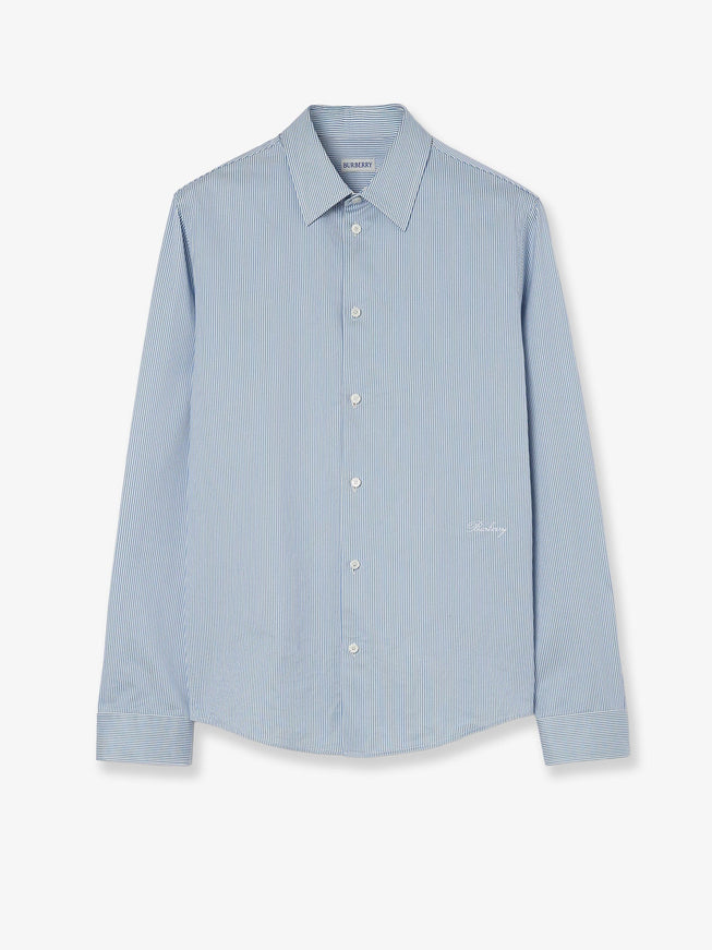Burberry Striped Cotton Shirt 39 Sunbleached Blue