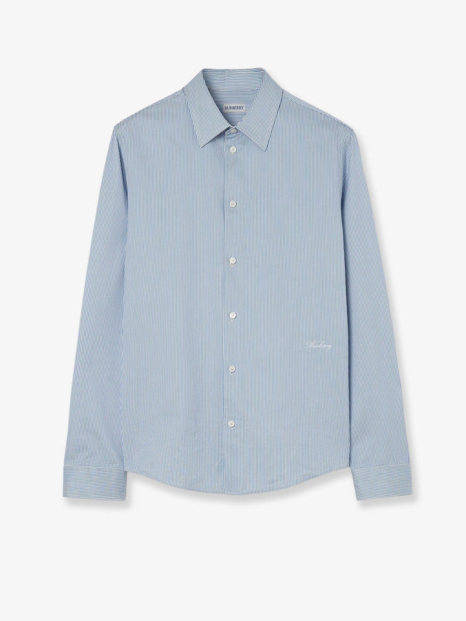 Burberry Striped Cotton Shirt 39 Sunbleached Blue