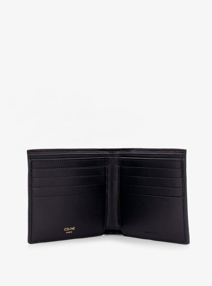 Celine Bifold Triomphe Coated Canvas And Leather Wallet