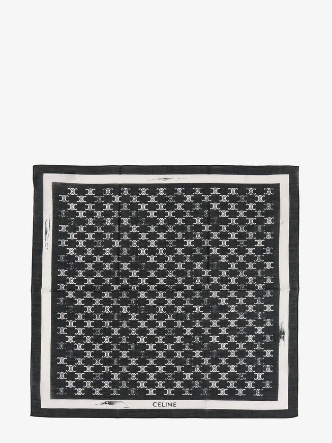 Celine Bandana Cotton Foulard Uni Noircraie