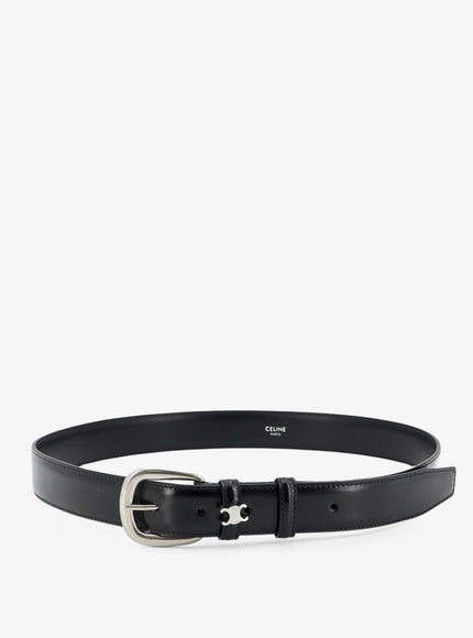Celine Vivienne Leather Belt Black