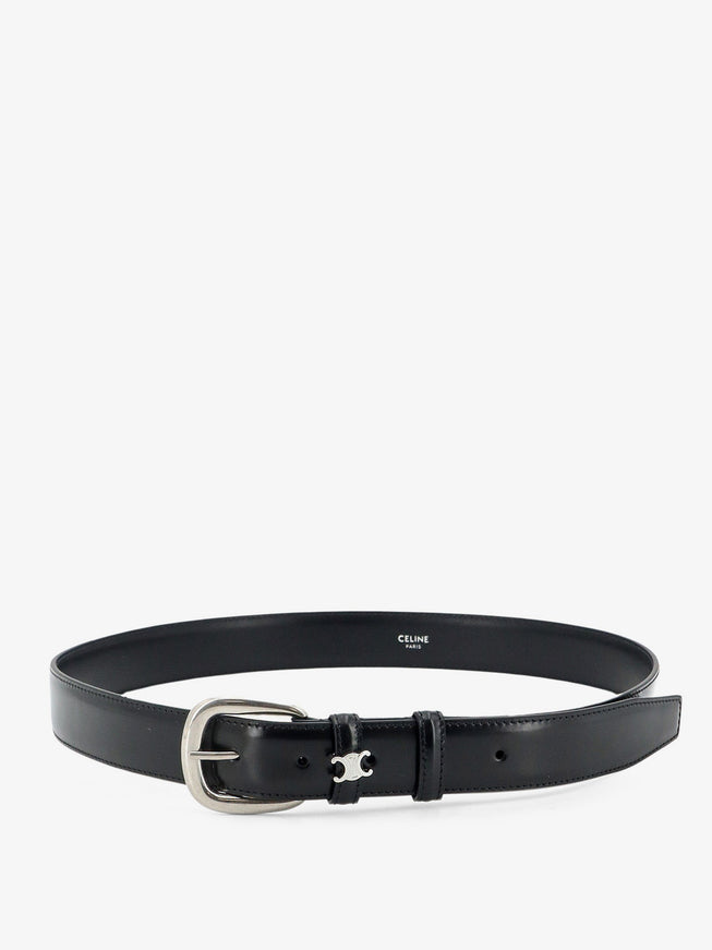 Celine Vivienne Leather Belt Black
