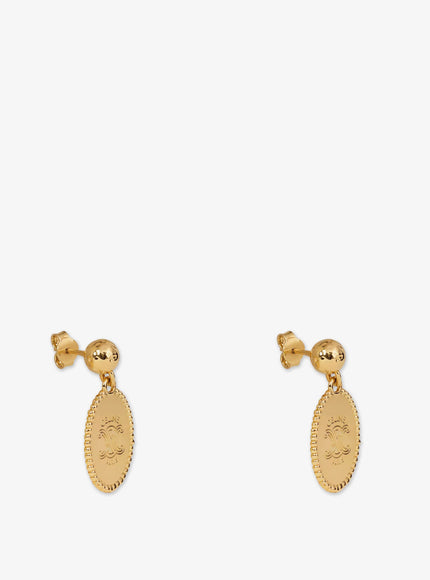 Celine Brass Earrings With Gold Finish